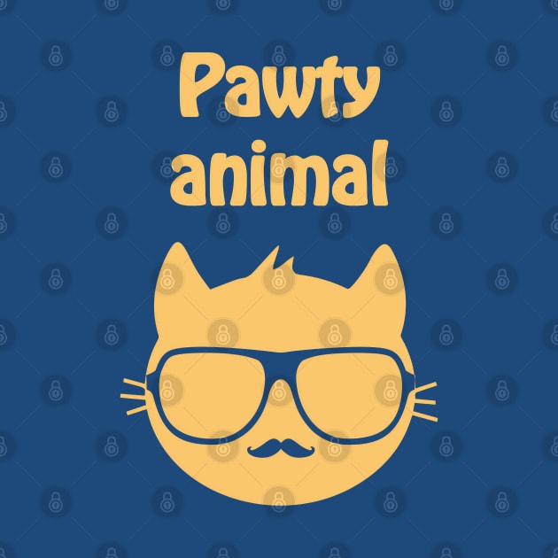 Pawty animal (orange) by punderful_day