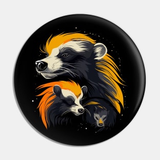 Honey Badger Fathers Day Pin