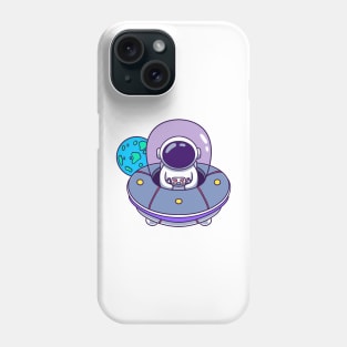 Cute Astronaut Spaceship Phone Case