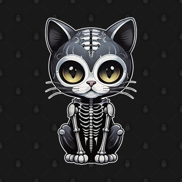 Black Skeleton Cat 2 by Grave Digs