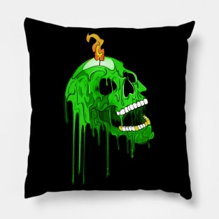 Witchcraft Devils Candle Dripping Skull Pillow