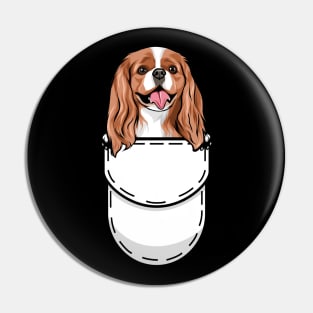 Funny Cavalier King Charles Spaniel Pocket Dog Pin