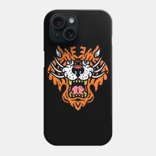 Traditional Vintage Tiger Head Phone Case