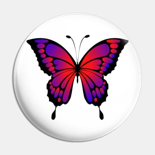 Ombré butterfly- red purple Pin