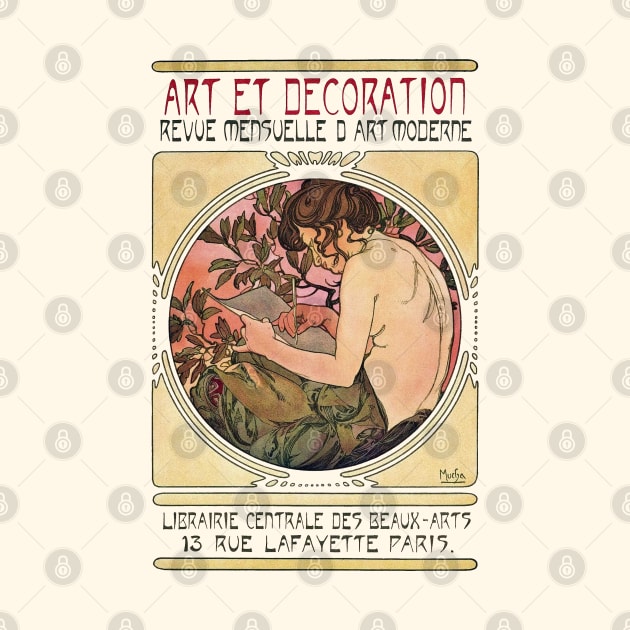 Art Et Decoration, Mucha lithograph by UndiscoveredWonders