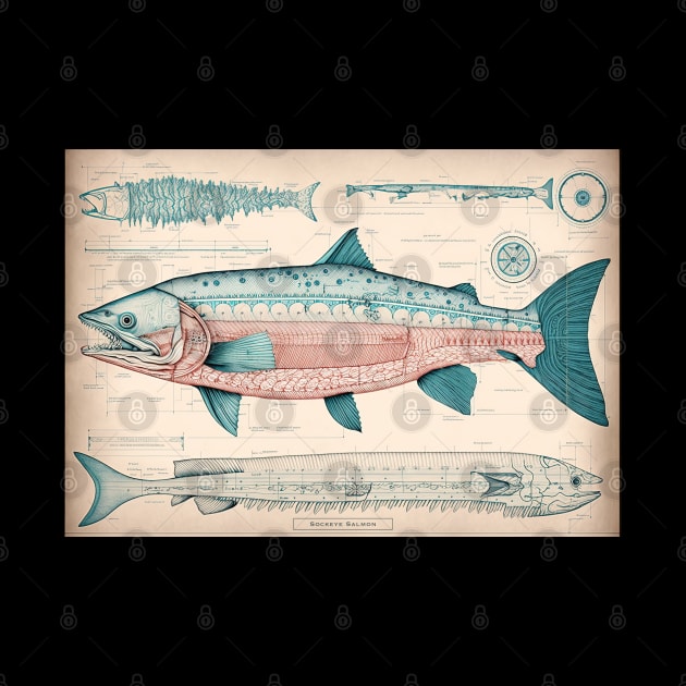 Sockeye Salmon Fish Print by DanielLiamGill