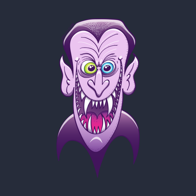 Evil Dracula laughing maliciously - Dracula Halloween - T-Shirt | TeePublic
