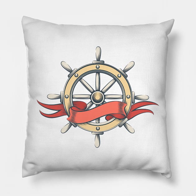 Hand Made Vintage Steering Wheel Pillow by devaleta