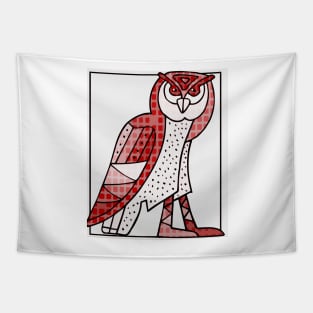 owl cubism Tapestry