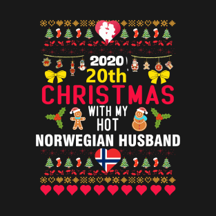2020 20th Christmas With My Hot Norwegian Husband T-Shirt