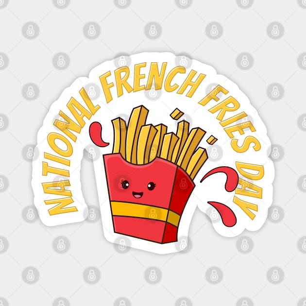 National French Fries Day Magnet by HolidayBug