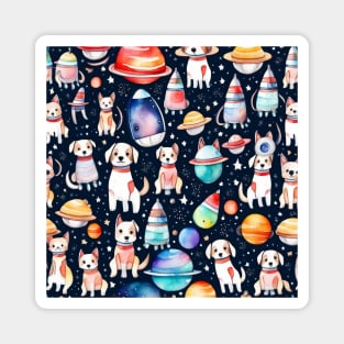 Cute space dogs Magnet