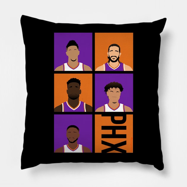 Phoenix Suns BIG 5 Pillow by CraigAhamil