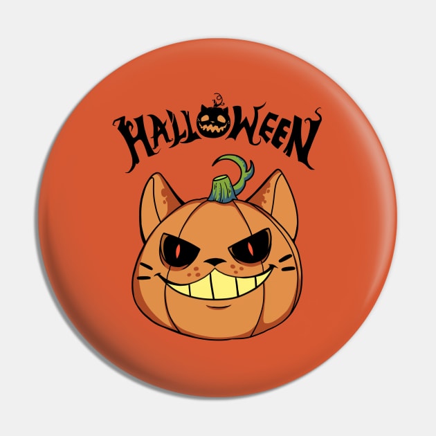 Pumpkin cat Pin by Vladkramer