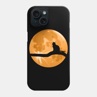 The Cat And The Moon Phone Case