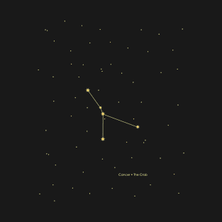 Cancer Constellation. Gold T-Shirt