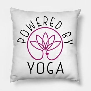 Yoga Lover Gift. Powered By Yoga. Pillow