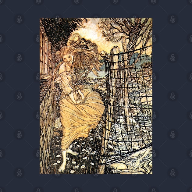 Undine Outside The Window - Arthur Rackham by forgottenbeauty