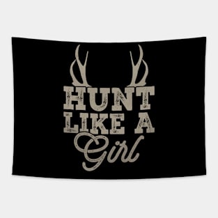 Hunt Like A Girl  T shirt For Women Tapestry