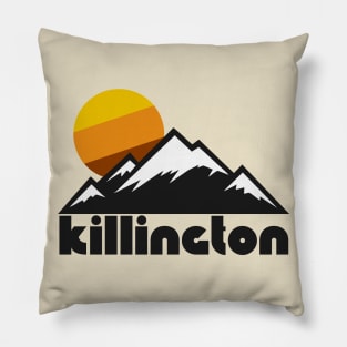 Retro Killlington ))(( Tourist Souvenir Travel Vermont Design Pillow