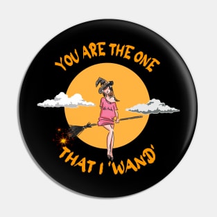 funny halloween - you are the one that i wand- yellow design w2 Pin