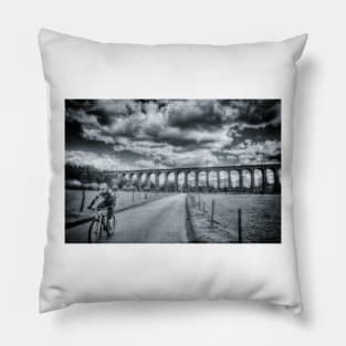 Digswell Viaduct Cyclist Pillow