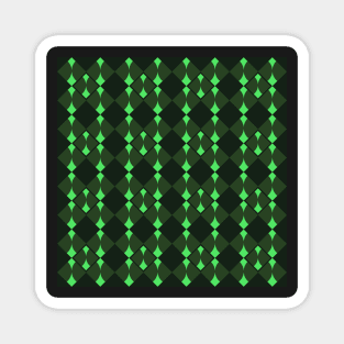 monochrome green abstract repeating pattern Magnet