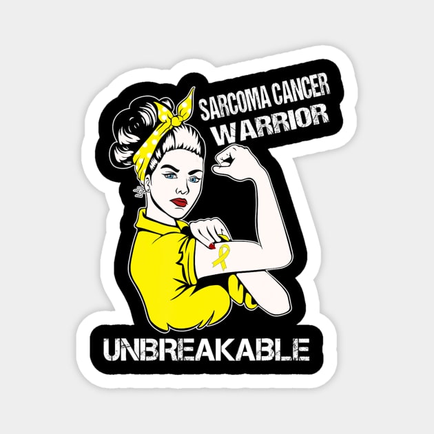 Sarcoma Cancer Warrior Unbreakable Magnet by ChristianCrecenzio