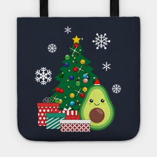 Happy Avocado Around The Christmas Tree Tote