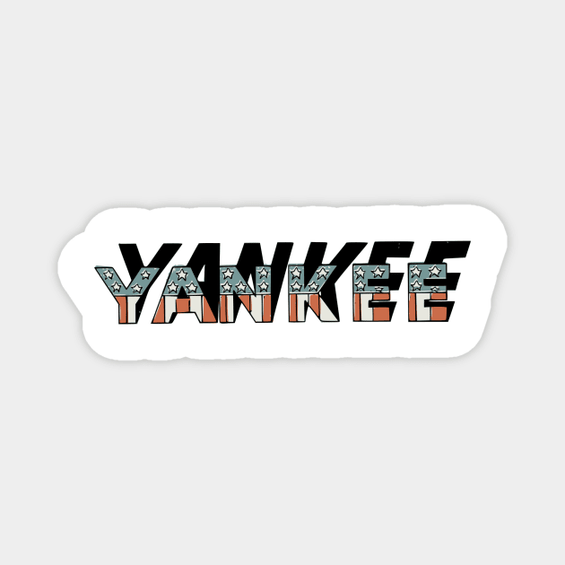 New York Yankees Retro American Flag 3D Sign Magnet by Sanu Designs