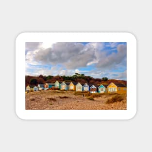 Beach Huts Hengistbury Head Dorset England UK Magnet