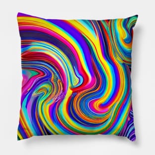 Psychedelic cartoon vortex Pillow