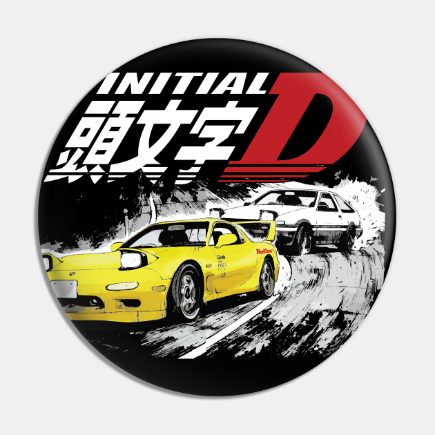 Initial D FD RX7 Stage 1 Drifting - Keisuke Takahashi's RedSuns vs takumi 86 - Initial D - Pin | TeePublic Initial D FD RX7 Stage 1 Drifting - Keisuke Takahashi's RedSuns vs takumi 86 - Initial D - Pin | TeePublic