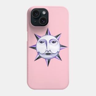 Purple Sun face Phone Case