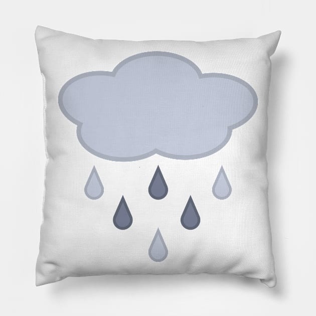 Rainy Day Rain Cloud Pillow by Kelly Gigi