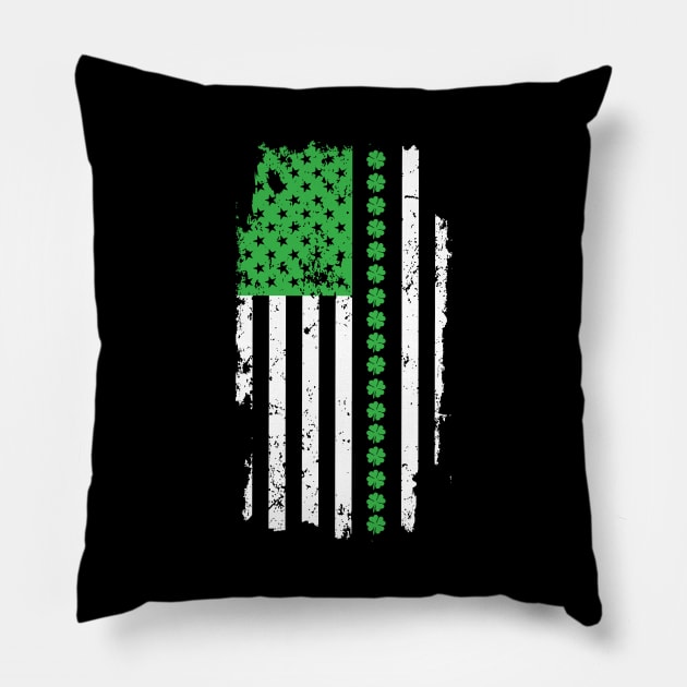 American-Irish Flag Patriotic St. Patrick's Day Pillow by theperfectpresents