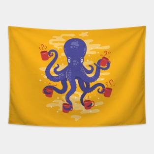 Coffee Octopus Tapestry