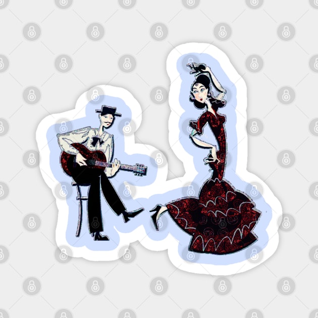 Flamenco Magnet by doniainart