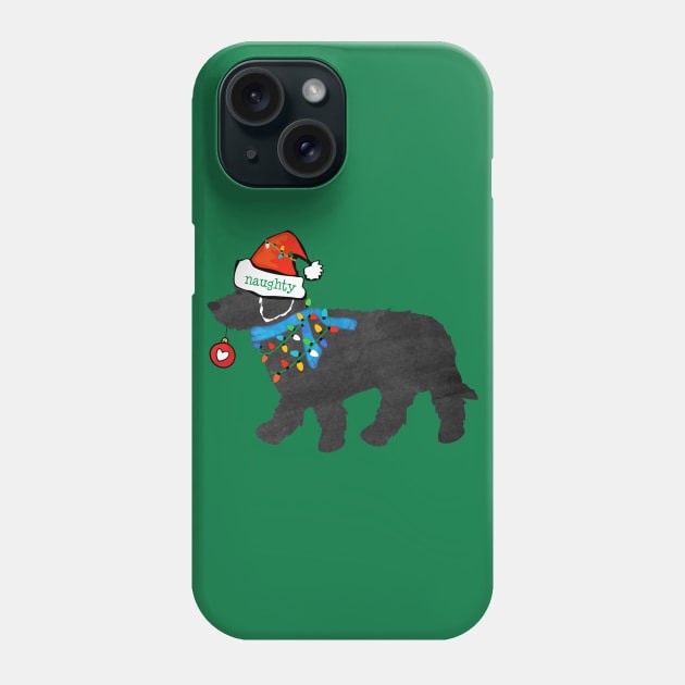 Christmas Labradoodle Naughty Dog Phone Case by EMR_Designs