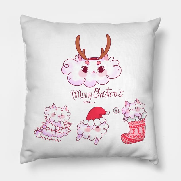 Meow Christmas Pillow by susanmariel