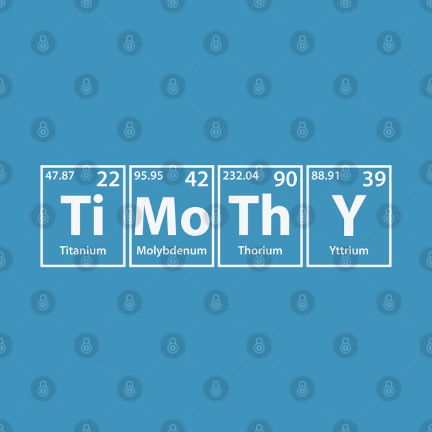 Timothy (Ti-Mo-Th-Y) Periodic Elements Spelling by cerebrands