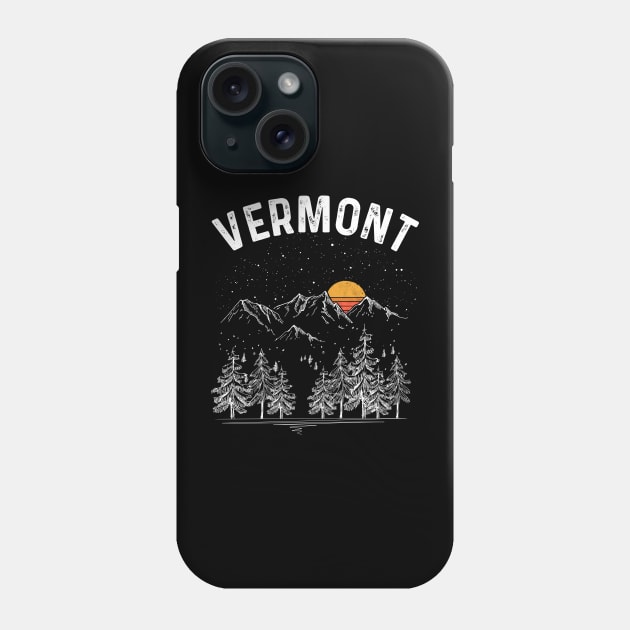 Vintage Retro Vermont State Phone Case by DanYoungOfficial