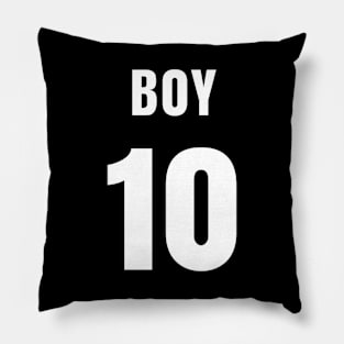 BOY NUMBER 10 FRONT-PRINT Pillow