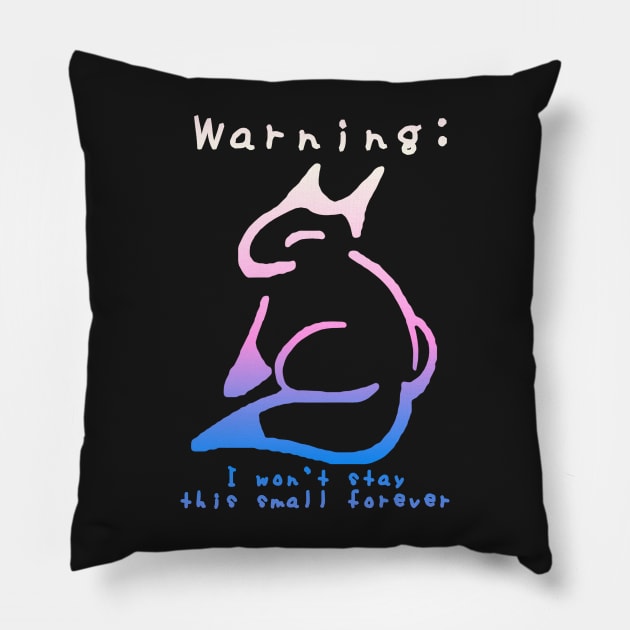 Wolfpup Kids Design (Pink And Blue Gradient) Pillow by KatzenbarZeit