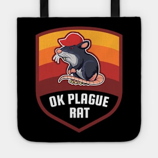 OK Plague Rat Red Hat Gradient Badge Tote