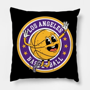 Los Angeles Basketball - Retro Hoops Pillow