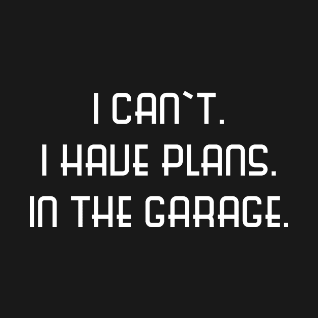 I Can't I Have Plans in the Garage by MissMorty2