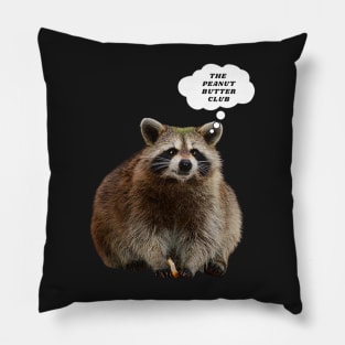 Raccoons of the Peanut Butter Club Pillow