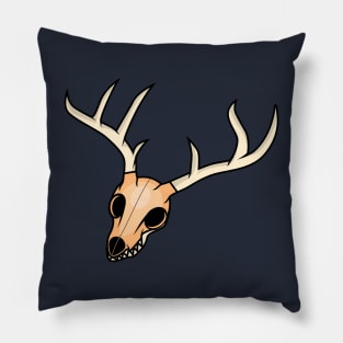 Cartoon Deer Skull Pillow