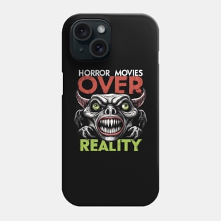 Horror movies over reality Phone Case